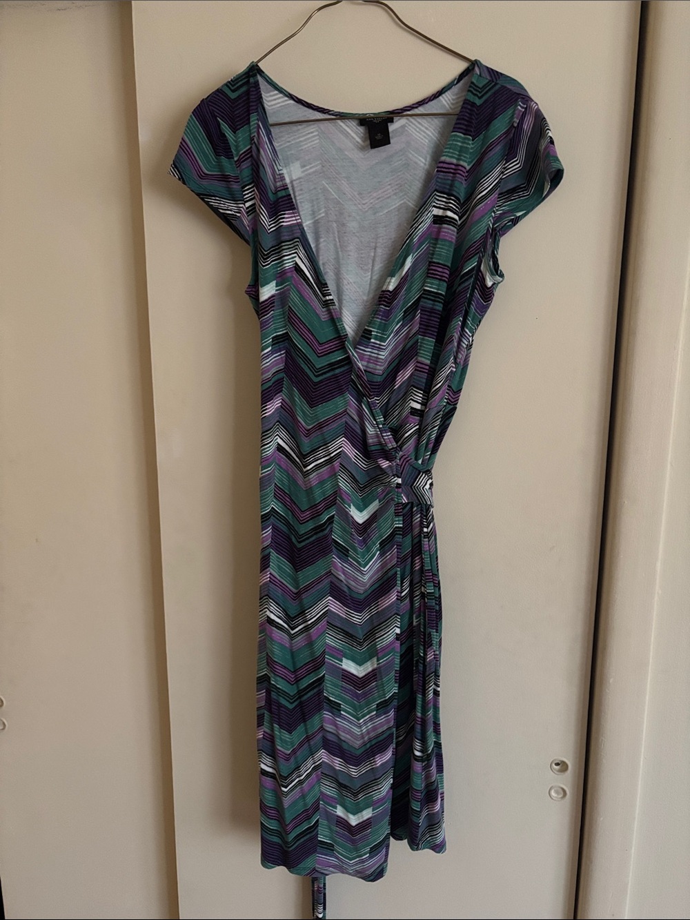 Ann Taylor Striped Wrap Around Dress Size XS